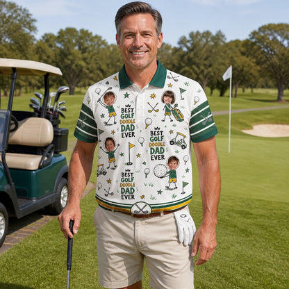Best Dad Ever Golf Doodle Polo - Lifestyle 2