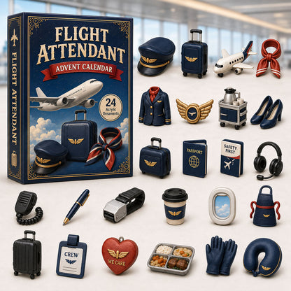 Flight Attendant Advent Calendar 2026 - 24-Day Festive Countdown, Acrylic Charms Blind Box - Gift For Job Lovers 7598b7d0-700a-4e91-bc6f-12919854536b-flight.jpg