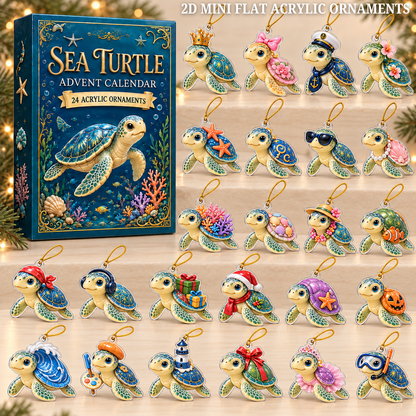 A Year Of Sea Turtle Advent Calendar 2026 - 24-Day Festive Countdown, Acrylic Charms Blind Box - Gift For Sea Turtle Lovers 75ec3f82-f0d9-4f8b-83e5-830e5373eea6-2D-MINI-FLAT-ACRYLIC-ORNAMENTS.png