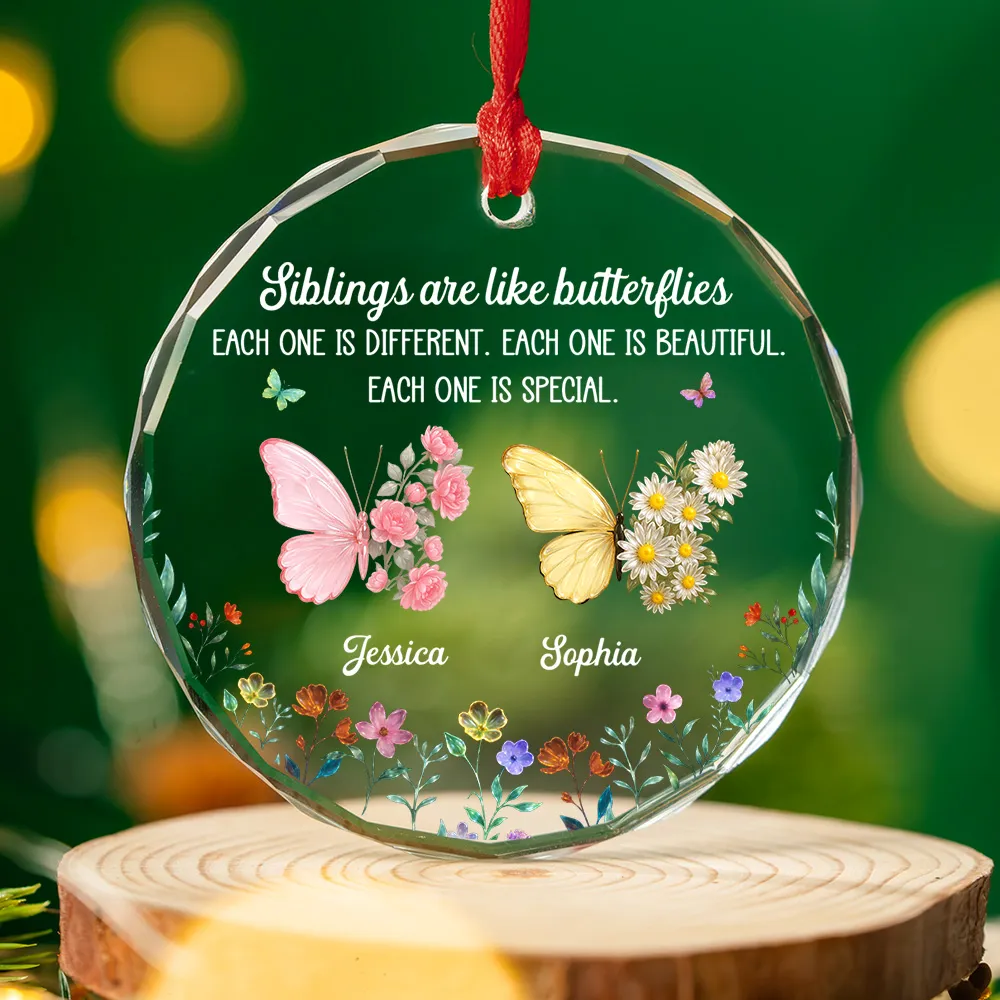 Sparkling Wings For Siblings - Personalized Glass Ornament - Christmas Gift For Family, Siblings 770d581f-850f-4808-97ec-62d0356bf27a-4_converted.png