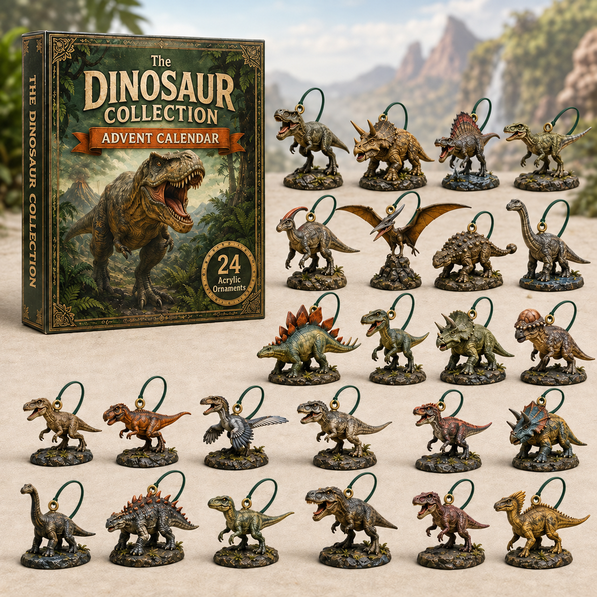 Dinosaur World Realm Advent Calendar 2026 - 24-Day Festive Countdown, Acrylic Charms Blind Box - Gift For Dinosaur Lovers 77577a37-ca53-43a7-96e9-607a908ee63d-dinosaur-box-charms.png