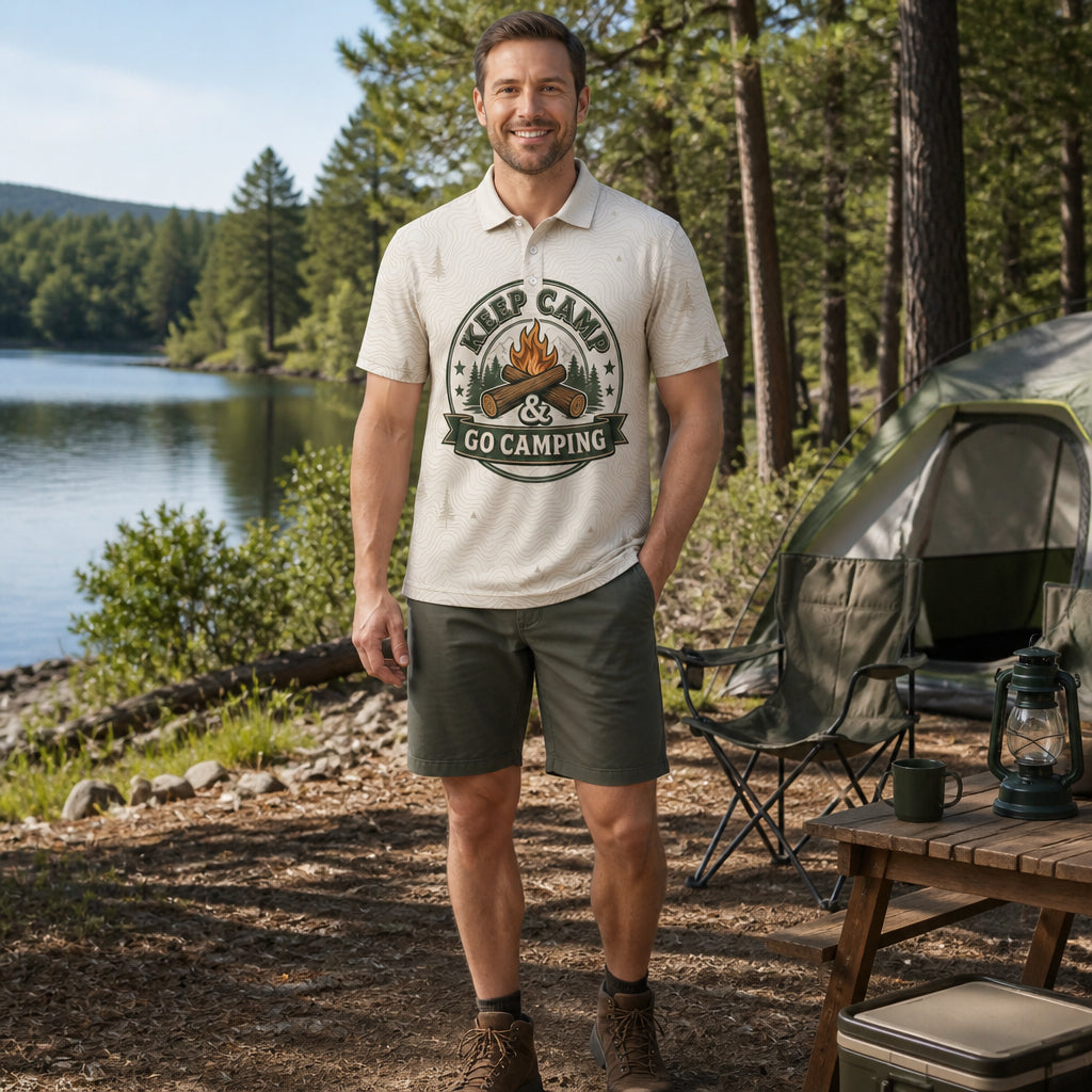 Keep Camp & Go Camping Topo-Badge AOP Polo - Polo shirt - All over printed 77a38cc9-e019-4d12-ba94-77a405dd7b04.jpg