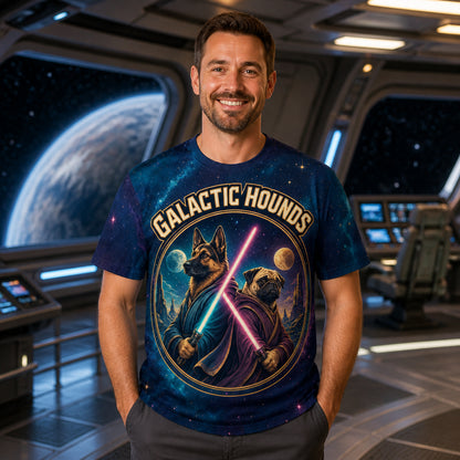 Galactic Hounds – Space Guardians Tee - Lifestyle 1
