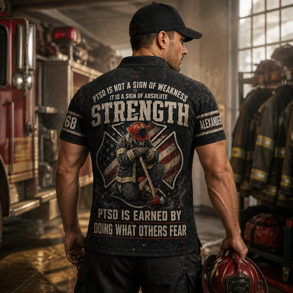 Firefighter PTSD Strength — Personalized Name & Unit AOP Polo - Personalized Polo shirt - All over printed 77e793d2-78b2-48b7-b2a9-f755780e8128.jpg