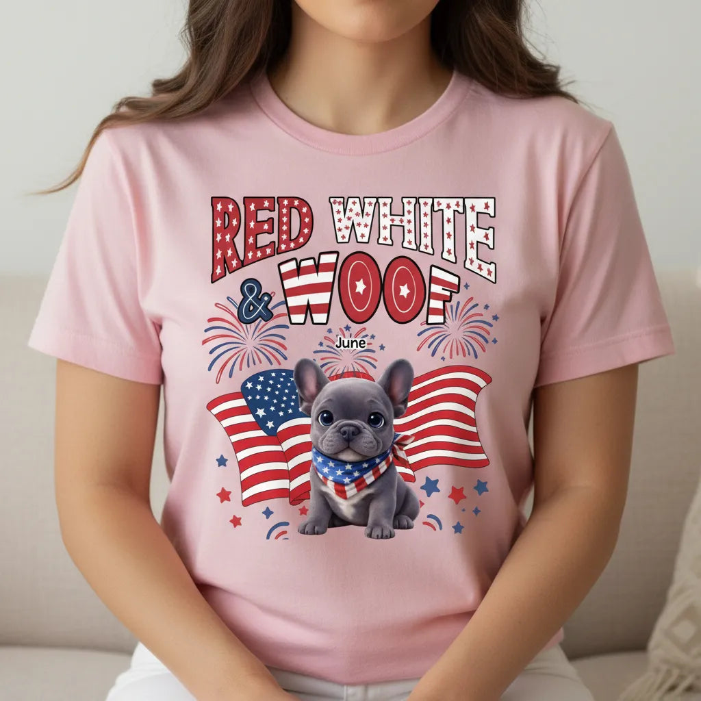 Red White Woof - Personalized Shirt