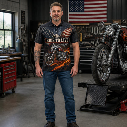 Ride To Live Eagle Chopper AOP Polo - Polo shirt - All over printed 783152d4-d747-4260-979a-9840014f29e1.jpg