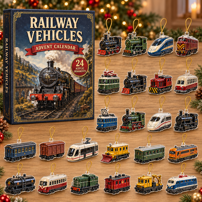 Railway Vehicles Train Advent Calendar 2026 - 24-Day Festive Countdown, Acrylic Charms Blind Box - Gift For Vehicle Lovers 78366f3e-548b-4eb2-a379-21d0fc496887-railway-box-charms.png
