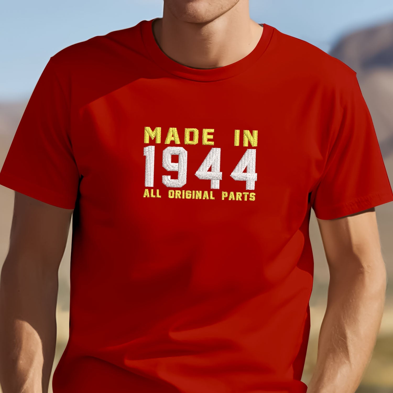 80th Birthday Gift, Vintage Embroidered Shirt for 80th Birthday, Born In 1944 Shirt 789.jpg
