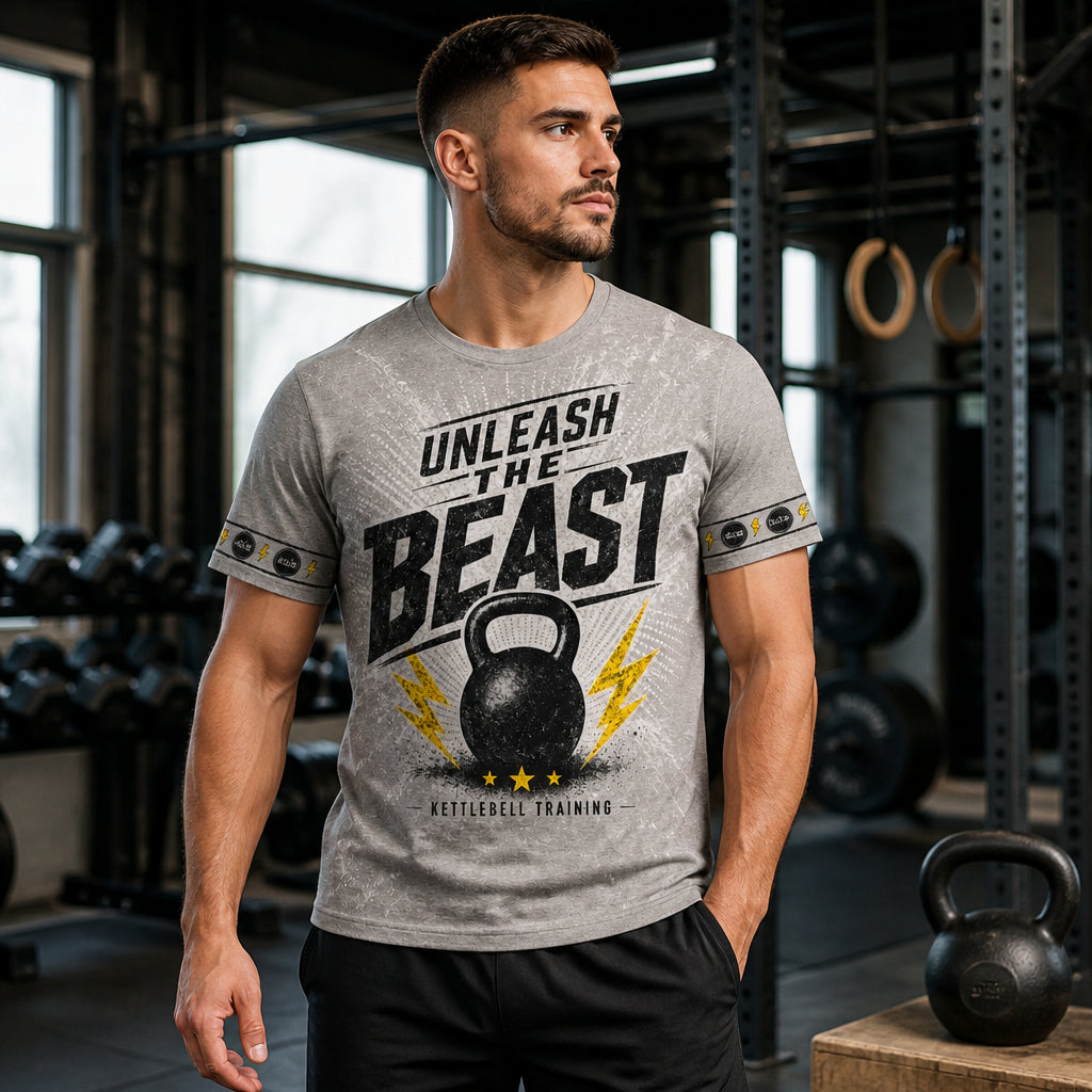 Unleash The Beast Kettlebell Tee - T-Shirt - All over printed 789fde93-aae2-4ece-ac8a-1d89f12d04e3.jpg
