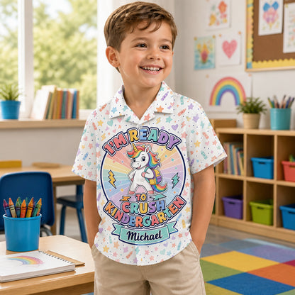 Ready to Crush Kindergarten Unicorn – Kids Hawaiian Shirt (Personalized Name) - Personalized Hawaiian Kids Shirt - AOP 797c8dc9-c64a-4722-871e-fa63d05741d9.jpg
