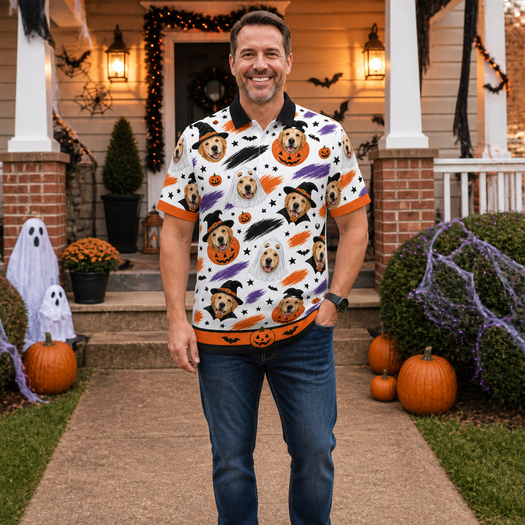 Custom Pet Photo Halloween Shirt - Lifestyle 1