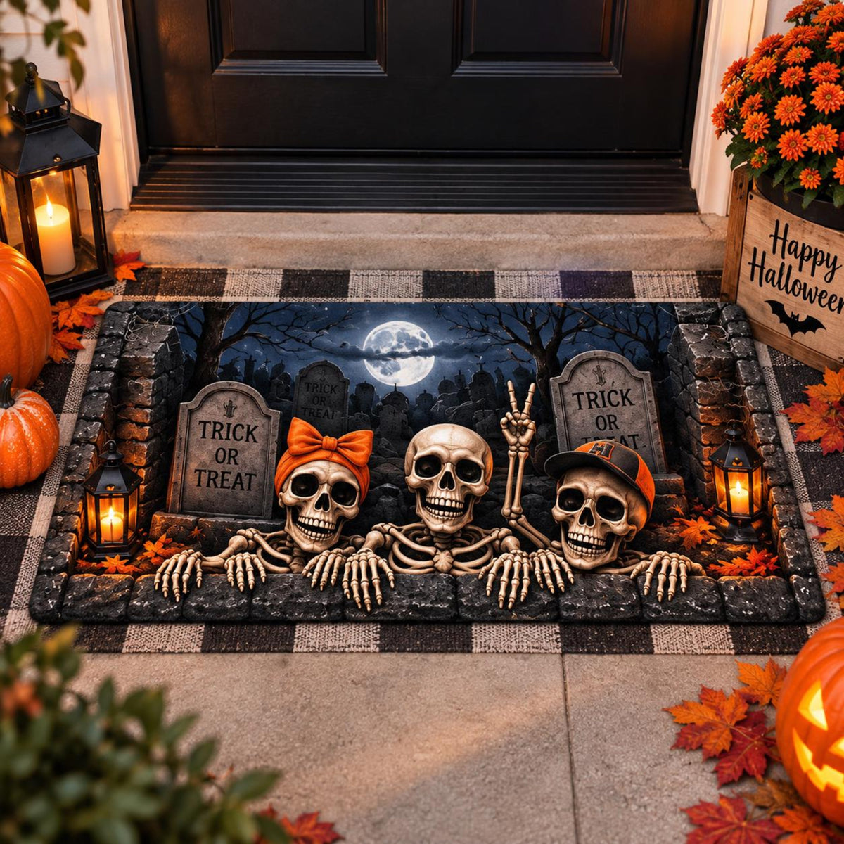 Scary Clown Halloween Doormat, 3D Illusion Horror Rug, Creepy Clown Welcome Mat, Spooky Red Balloon Door Mat, Haunted House Decor 79b68139-6f6d-4264-8b2b-02b867803f47-5.jpg