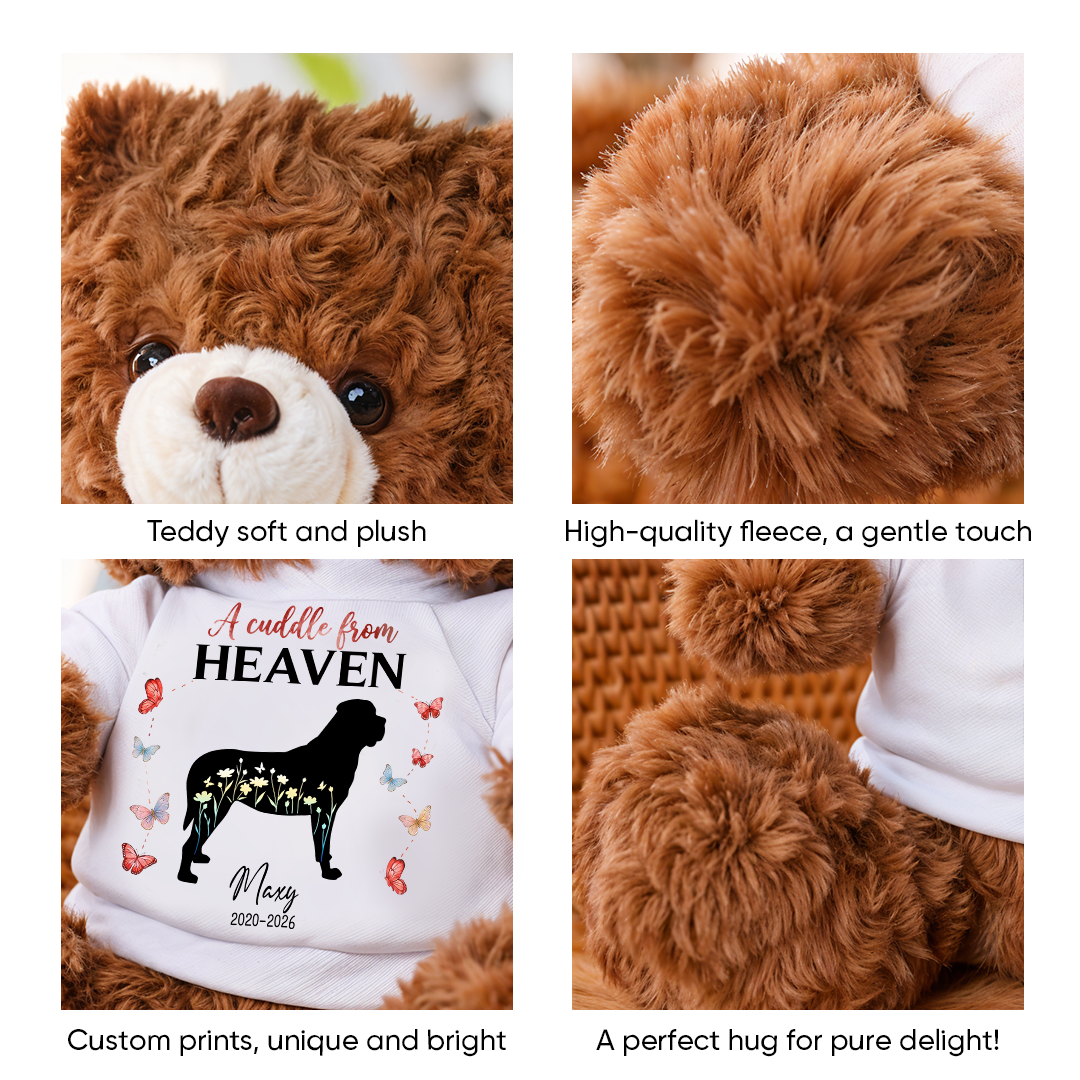 Dog Loss Forever Loved - Personalized Teddy Bear