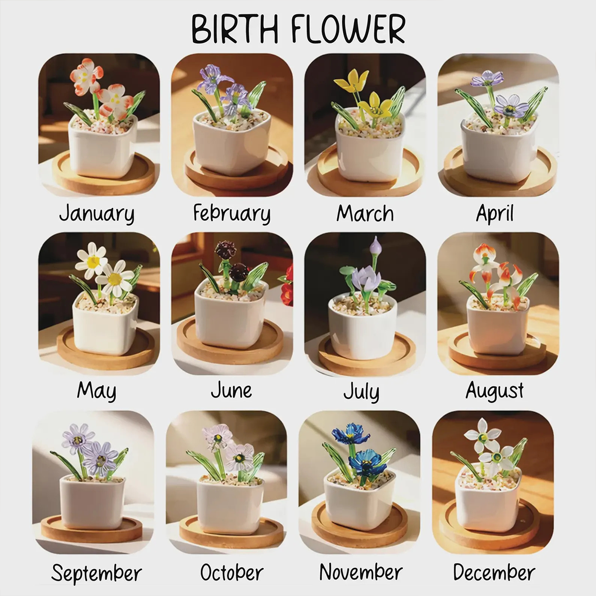 Holding Hands - Personalized Glass Everlasting Flowers