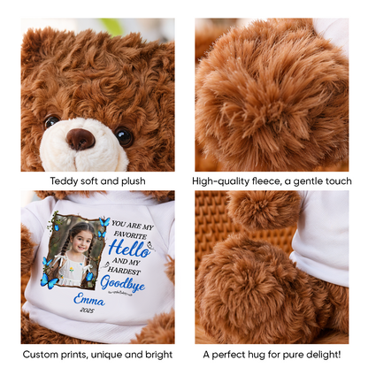 My Favorite Hello Memorial - Personalized Teddy Bear