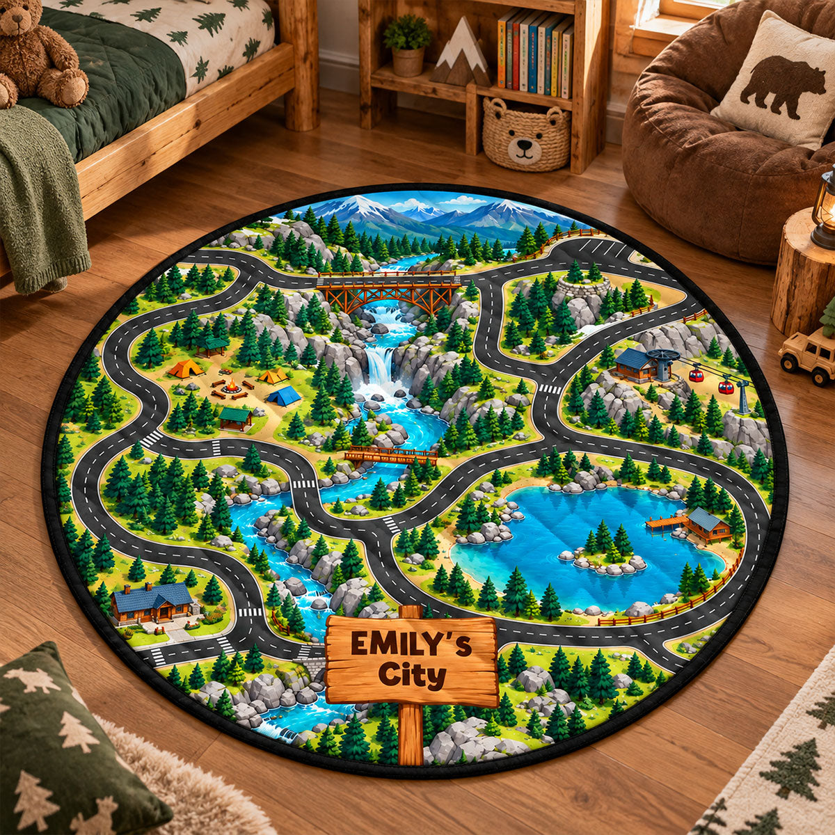 Car Racing Game - Personalized Quilted Mat