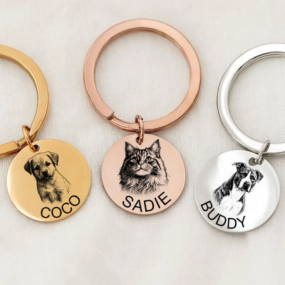 A Piece of My Pet - Stainless Steel Keychain