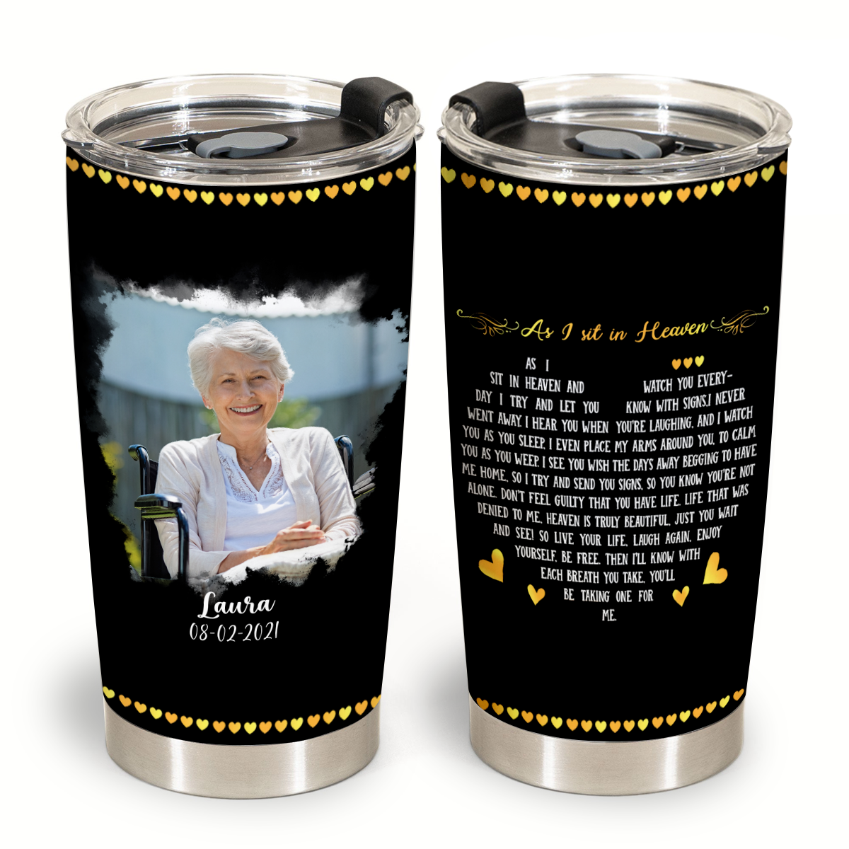 As I Sit In Heaven Black Personalized Photo Blanket Memorial 7_ab723b31-ecaa-488b-892a-2c27b1fdb8b7.png