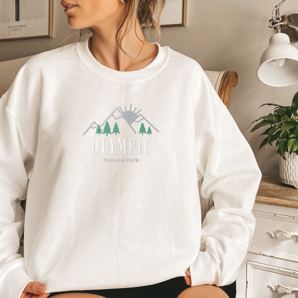 Olympic Sweatshirt, Olympic National Park, Embroidered Sweatshirt, National Park Sweater, Embroidered Sweater, Mountain Shirt 7_dddd615f-fd79-46ca-a450-9a358113a7bb.jpg