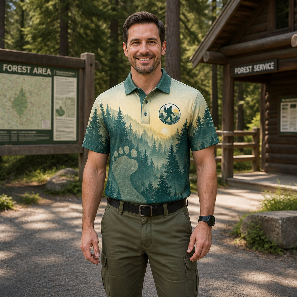 Bigfoot Saw Me Forest Badge AOP Polo - Polo shirt - All over printed 7a58a329-a91b-46bd-b6fe-a20c536c791a.jpg