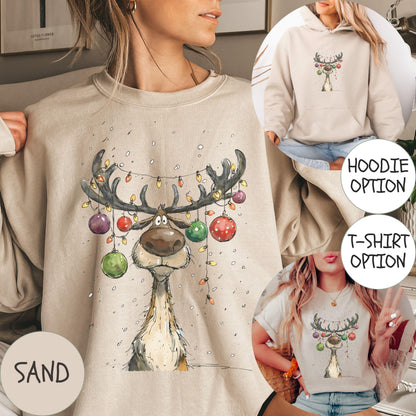 Vintage Reindeer Christmas Sweatshirt, Cute Festive T-shirt, Retro Reindeer Shirt, Merry Christmas Hoodie, Xmas Gift For Her & Him Tee 7b52881d-09dc-4f0e-a2e5-eb9983562420-2.jpg