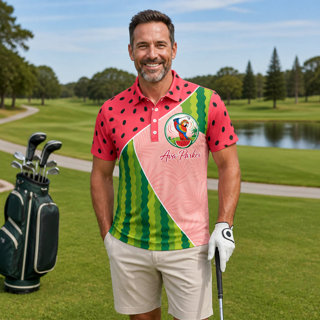 Watermelon Parrot Golf Team – AOP Polo (Personalized Name + Team) - Personalized Polo shirt - All over printed 7be104a8-134b-4384-8381-abfd9edd81eb.jpg