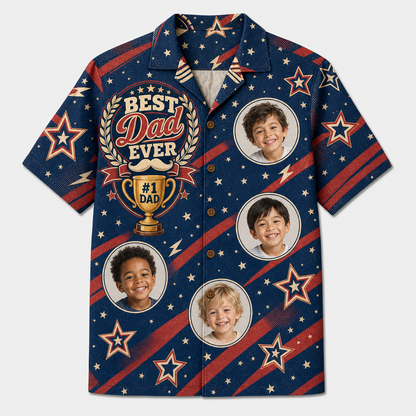 Best Dad Ever Photo Hawaiian Shirt - Hero