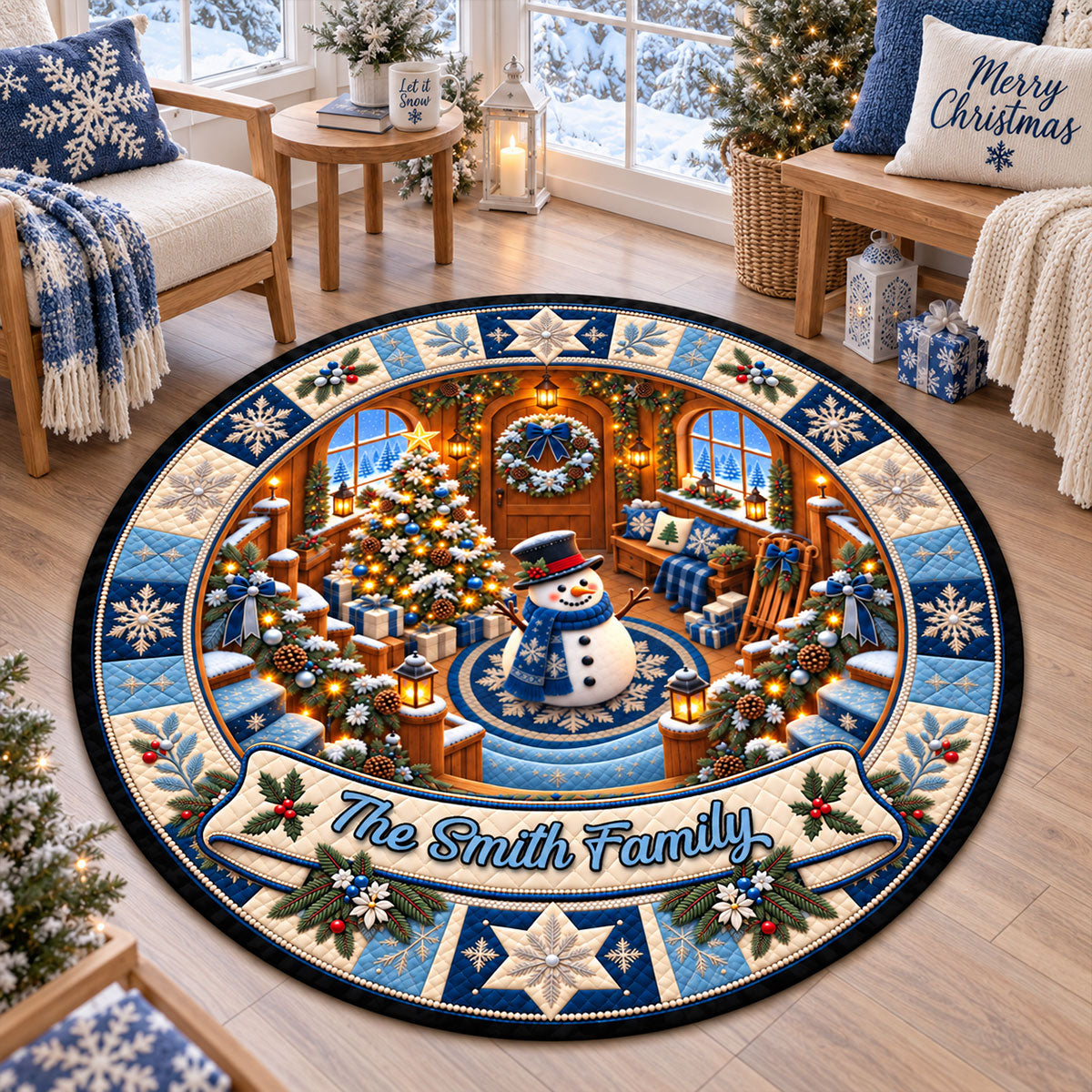 Holiday Party Lovers 3D Illusion Quilted Rug - Personalized Quilted Mat 7c65643f-7d18-4af5-96c0-dd4b1d81ca20-2-1-.jpg