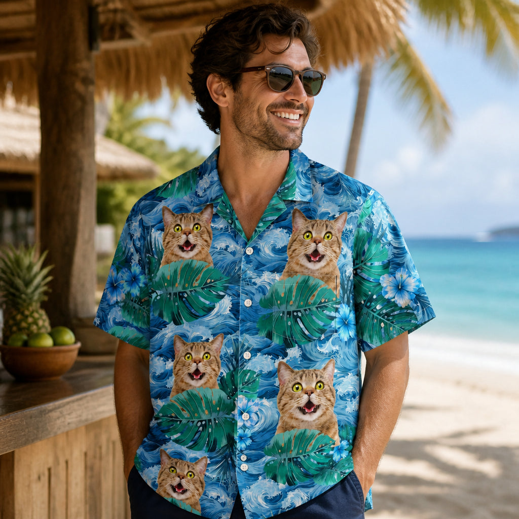 Custom Human Face Tropical Hawaiian - Lifestyle 1
