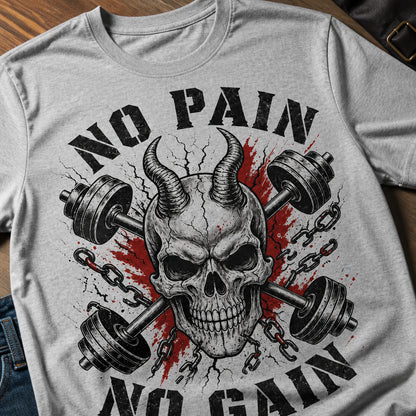 No Pain No Gain Skull Barbell Tee - T-Shirt - All over printed 7d8cb1ee-d220-49ba-92ea-67d0cfcdd742.jpg