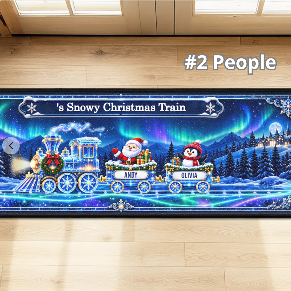 Grandma Snowy Christmas Train - Personalized Runner Rug 7e1d98d8-9436-4e61-985b-b21fc9f07f4f-1.png