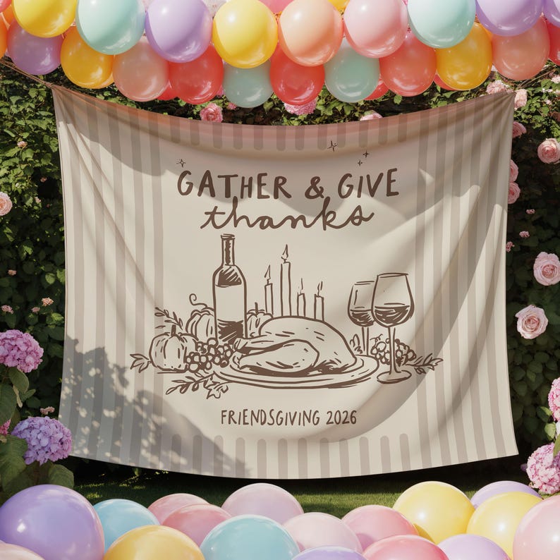 Personalized Friendsgiving Backdrop – Gather & Give Thanks Thanksgiving Tapestry, Custom Fall Party Banner & Autumn Decor 7e62fd60-d737-4d8d-bda1-4119112abc30-m3.jpg