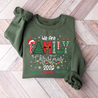 2026 Christmas Crew Sweatshirt, We Are Family Christmas, Family Christmas Tops, Festive Holiday Shirt, Christmas Party Tee 7f0aa520-d422-498c-8387-3397871a60fa-2.png