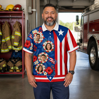 Custom Photo Puerto Rico Flag Hawaiian Shirt - Lifestyle 2