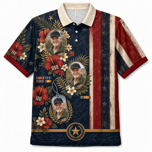 Custom Photo Veterans Hawaiian Shirt - Hero