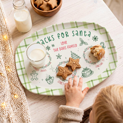Personalized Santa Cookie Plate, Cookies for Santa Platter, Custom Holiday Christmas Plate for Family, Christmas Gift 802cabc4-0be3-42a7-865c-2d328e63c02c-8.jpg