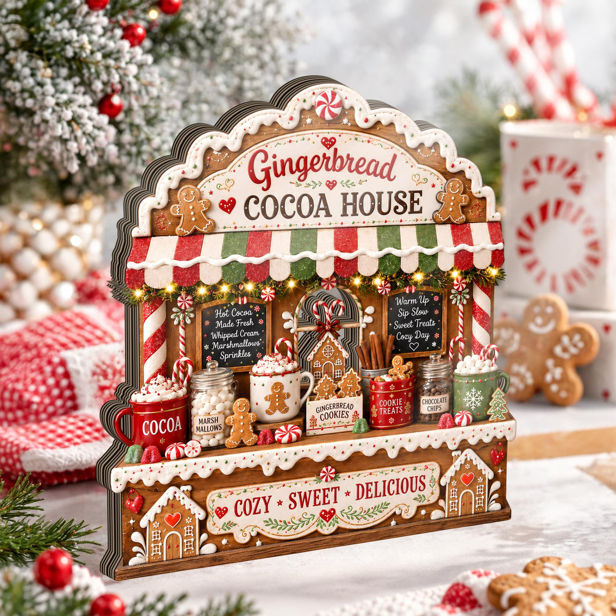 Hot Cocoa Coffee Bar Christmas Sign, Gingerbread Hot Cocoa Bar Decor, Christmas Kitchen Sign, Cozy Holiday Coffee Station, Gingerbread Decor 8030c270-5877-4bce-8cb0-41b25be98a0d-4.jpg