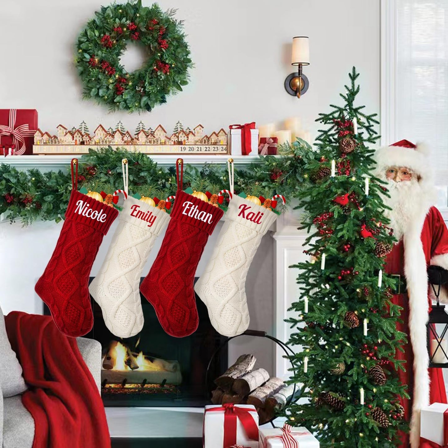 Personalized Christmas Stockings,Embroidered Christmas Stocking with name,Christmas Gift,Knit Christmas Stockings,Monogram Family Stockings 813mBPeXMqL._AC_SL1500.jpg