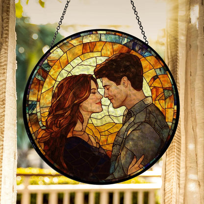 Personalized Photo - Couple Custom Hanging Glass Suncatcher - Birthday Gifts for Her & Him - Anniversary Wedding Gifts for 2025 - Portrait Gift for Family, Wedding s Day Home Decor 816rdK5HCRL._AC_SL1500.jpg