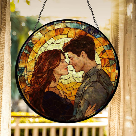 Personalized Photo - Couple Custom Hanging Glass Suncatcher - Birthday Gifts for Her & Him - Anniversary Wedding Gifts for 2025 - Portrait Gift for Family, Wedding s Day Home Decor 816rdK5HCRL._AC_SL1500.jpg