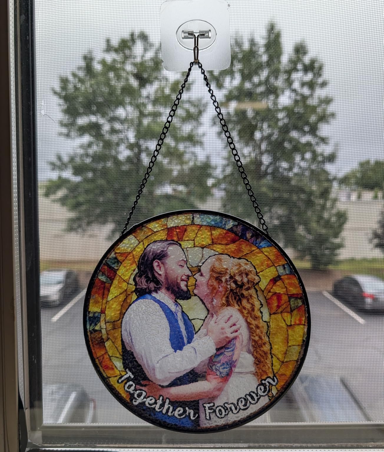 Personalized Photo - Couple Custom Hanging Glass Suncatcher - Birthday Gifts for Her & Him - Anniversary Wedding Gifts for 2025 - Portrait Gift for Family, Wedding s Day Home Decor 81Low93WWfL.jpg