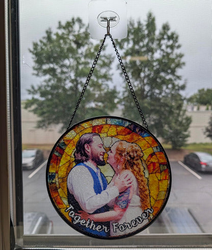 Personalized Photo - Couple Custom Hanging Glass Suncatcher - Birthday Gifts for Her & Him - Anniversary Wedding Gifts for 2025 - Portrait Gift for Family, Wedding s Day Home Decor 81Low93WWfL.jpg