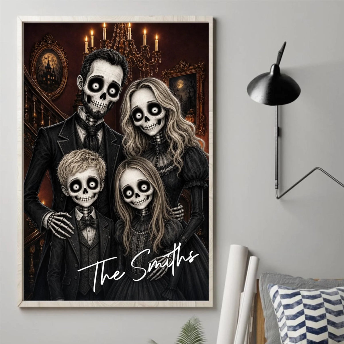 Custom Photo Skeleton Portrait Vertical Poster - Personalized Halloween Decor Birthday Gifts For Mom, Dad, Brother, Sister - We Put The Boo In Family 81d3df94-376f-4a74-a0e1-a88b79a06182-6a9a535908678.jfif
