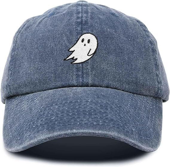 Ghost Embroidered Mens Womens Cotton Dad Hat Baseball Cap Adjustable