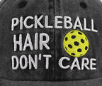 Pickleball Hair Don't Care Hats for Men Women, Funny Adjustable Embroidered Wash Cotton Gifts Baseball Caps 81kyEixLaRL._AC_SX679.jpg?v=1742187660