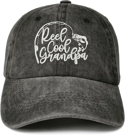 Reel Cool Dad Grandpa Fishing Grandpa Gift Father's Day Gift Embroidered Baseball Caps for Men and Women Birthday Gift For Him 81mnvNSArHL._AC_SX679.jpg
