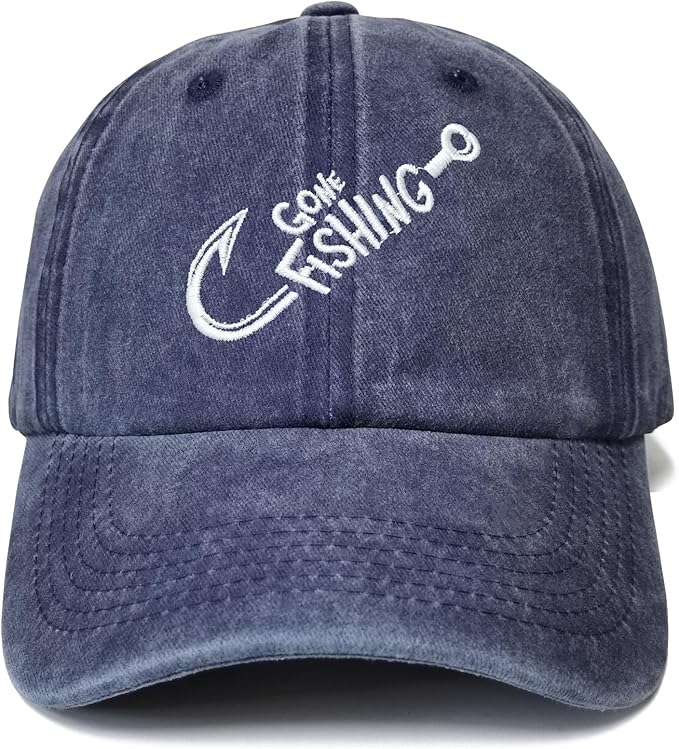 Embroidered Gone Fishing Hats