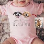 New Friends Custom Baby Bodysuit with Pet Portrait, Pregnancy Annoucement Gift, New Best Friend Onesie, Baby Gifts, Custom Dog and Cat Breeds, Toddler Baby Boy Girl Bodysuit 81p8T1Pwp_L._AC_SX569.jpg