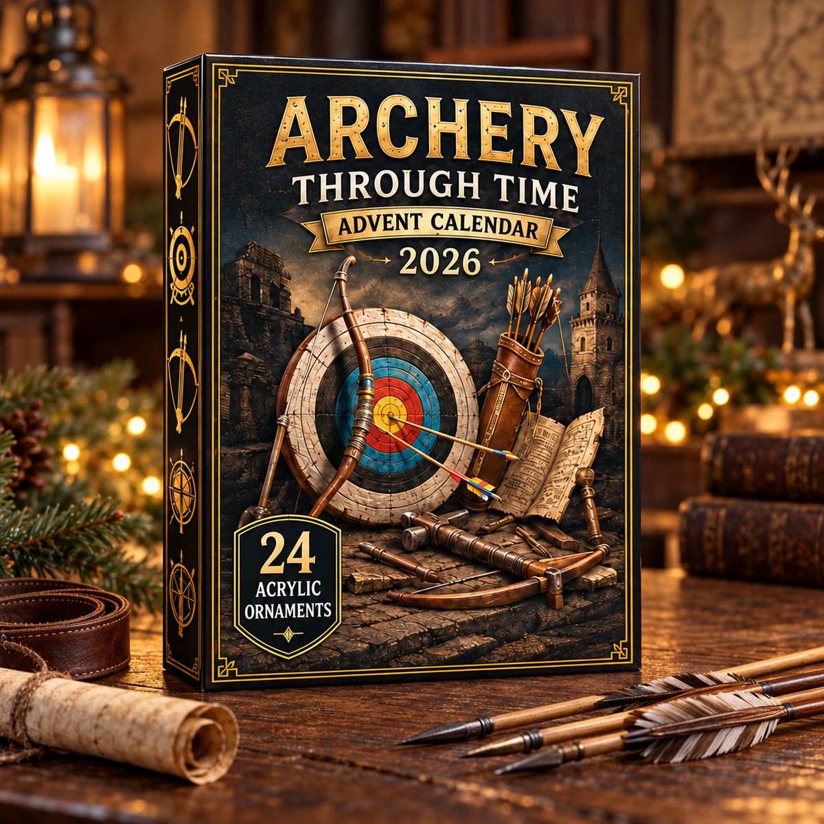 Archery Through Time Advent Calendar 2026 - 24-Day Festive Countdown, Acrylic Charms Blind Box - Gift For Archery Lovers 823abfb8-5851-46cb-bf1e-2f6e76fd988a-archery-box.png