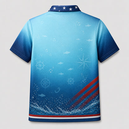 Patriotic Splash Fish Kids Name AOP Polo - Personalized Polo shirt - All over printed 8264bd2d-14cb-41df-bc49-3e5a0cae5fcb.jpg